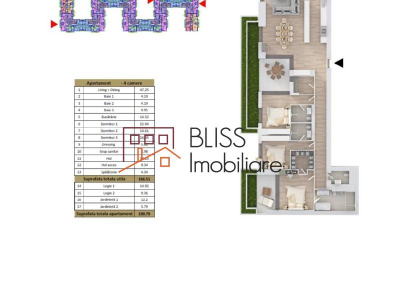 Apartment for Rent Baneasa | Sisesti | Jandarmerie | Straulesti | Sector 1, Bucharest - 3 Bedroom - ID:121824 | Bliss Imobiliare / Photo 9 - BLISS Imobiliare