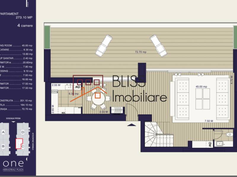 Duplex apartment for Sale Herastrau | Nordului, Bucharest - 3 Bedroom - ID:71262 | Bliss Imobiliare / Photo 6 - BLISS Imobiliare